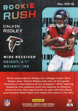 Calvin Ridley 2018 Panini Rookies & Stars Rookie Card Back