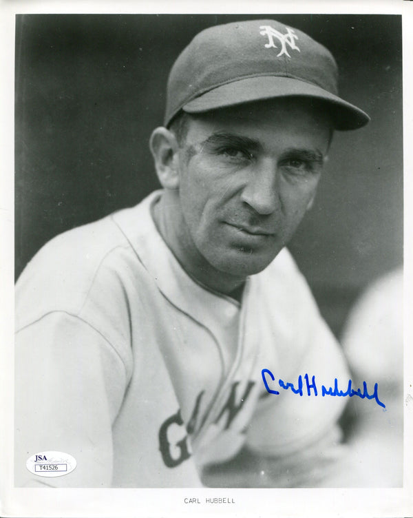Carl Hubbell Autographed 8x10 Photo (JSA)
