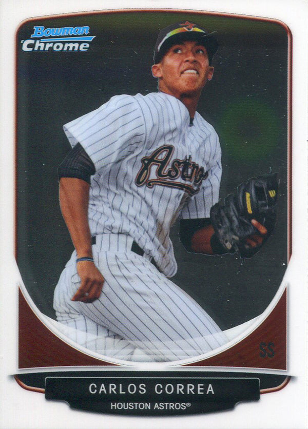 Carlos Correa Unsigned 2013 Bowman Chrome Rookie Card