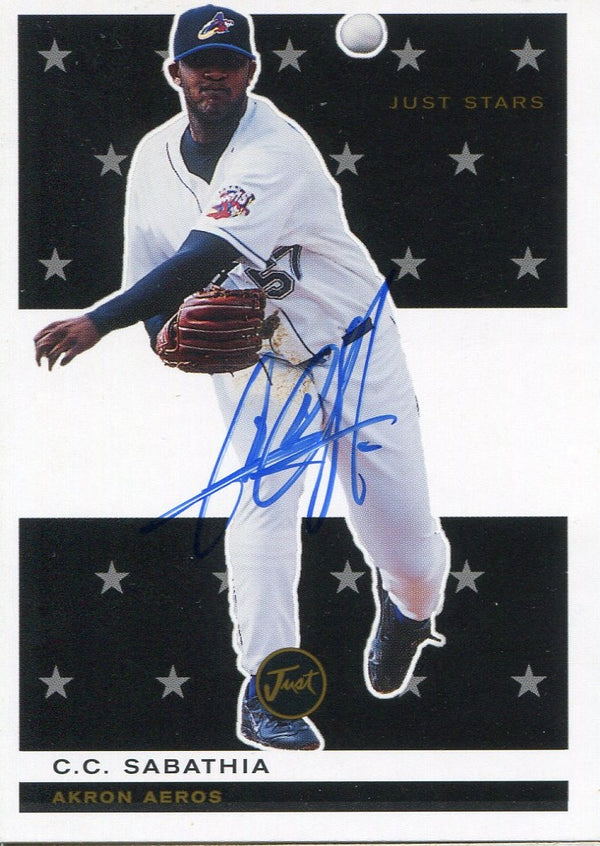 CC Sabathia Autographed Just Minors Card