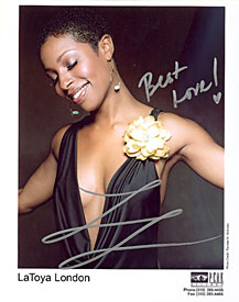 LaToya London Autographed / Signed Celebrity 8x10 Photo