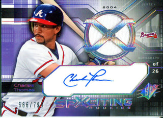 Charles Thomas Autographed 2004 Upper Deck SpXciting Rookies Card