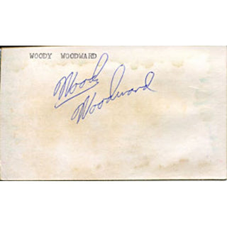 Woody Woodward Autographed / Signed 3x5 Card