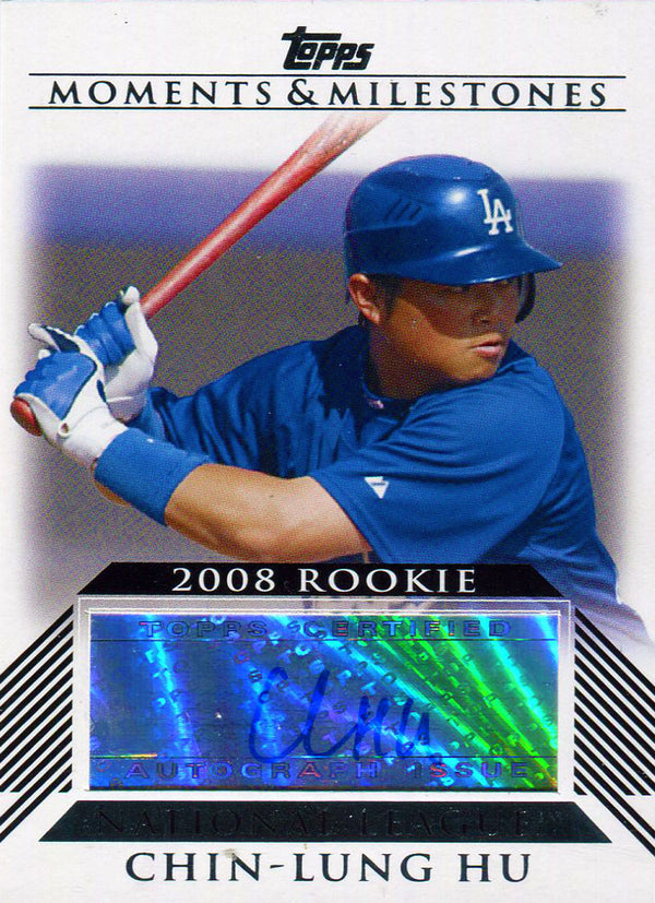 Chin-Lung Hu Autographed 2008 Topps Rookie Card