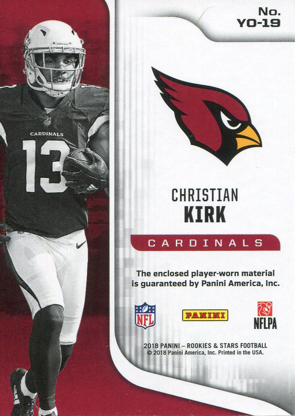 Christian Kirk 2018 Panini Rookie & Stars Rookie Jersey Card