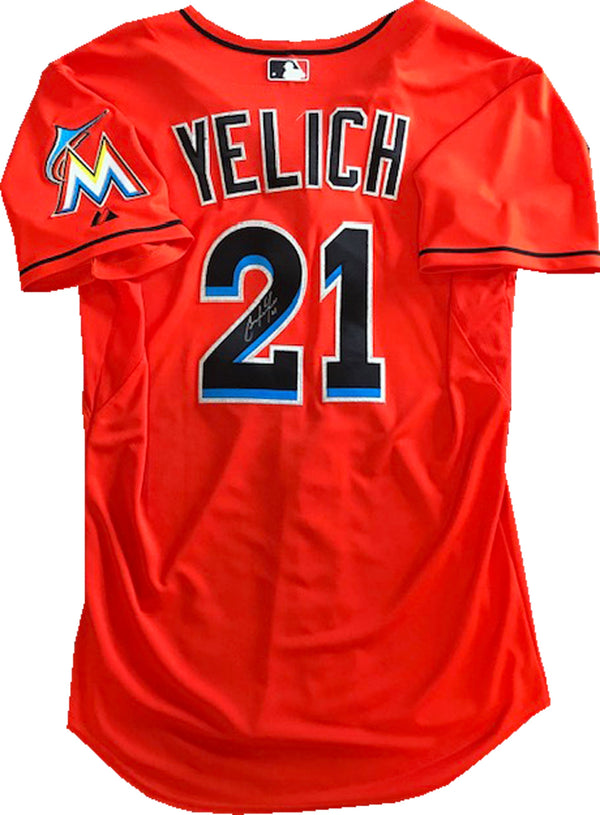 Christian Yelich Autographed Game Used Miami Marlins Jersey (MLB)
