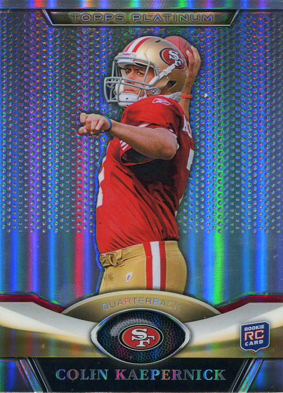 Colin Kaepernick Unsigned 2011 Topps Platinum Rookie Card