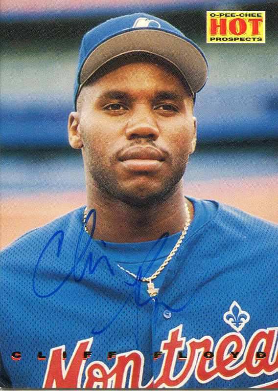 Cliff Floyd Autographed 1994 O-Pee Chee Card