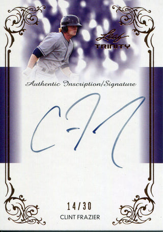 Clint Frazier Autographed 2013 Leaf Trinity Card