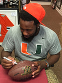 Clive Walford Go Canes Autographed Wilson NFL Football (JSA)