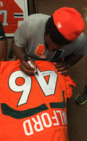 Clive Walford Go Canes Autographed University of Miami Hurricanes Jersey (JSA)