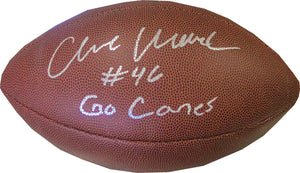 Clive Walford Go Canes Autographed Wilson NFL Football (JSA)