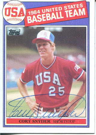 Cory Snyder Autographed 1985 Topps Card