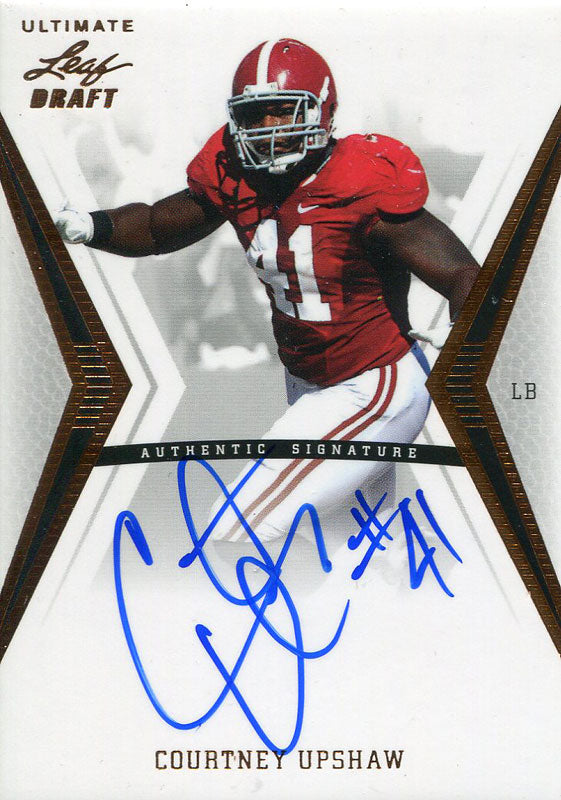 Courtney Upshaw Autographed 2012 Leaf Draft Rookie Card