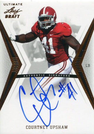 Courtney Upshaw Autographed 2012 Leaf Draft Rookie Card