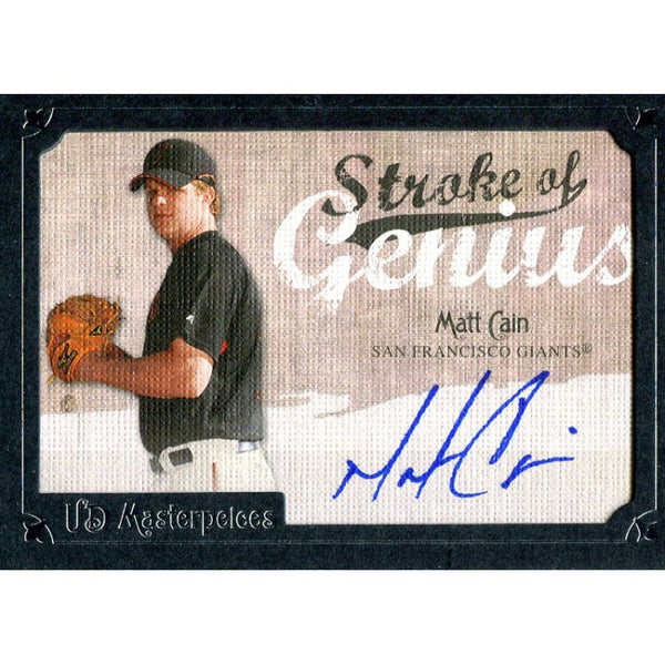 Matt Cain Autographed 2007 Upper Deck Card