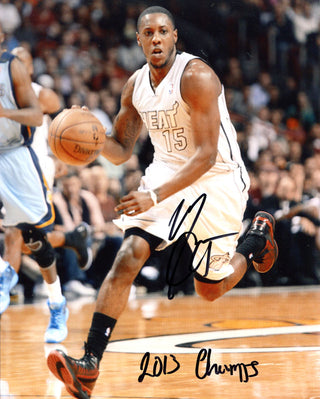 Mario Chalmers Autographed 2013 Champs 8x10 Photo