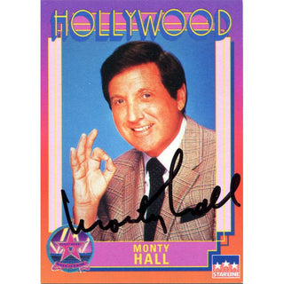 Monty Hall Autographed Hollywood Card