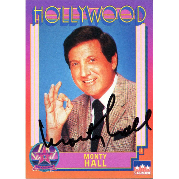Monty Hall Autographed Hollywood Card