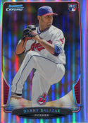 Danny Salazar Unsigned 2013 Bowman Chrome Rookie Refractor Card