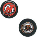 Dave Andreychuk & Steve Thomas Autographed New Jersey Devils NHL Puck