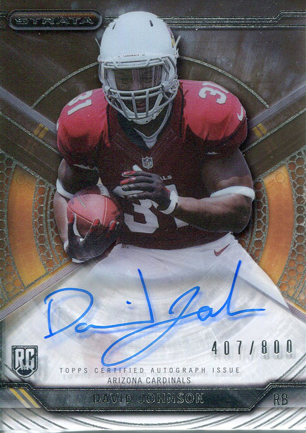 David Johnson Autographed 2015 Topps Strata Rookie Card