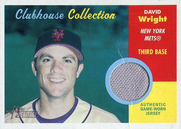 David Wright Unsigned 2006 Topps Heritage Jersey Card
