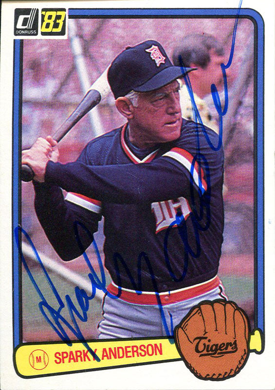 Sparky Anderson Autographed 1983 Donruss Card