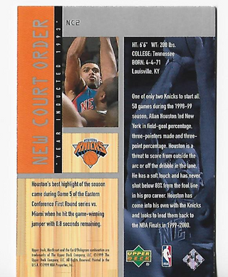 Allan Houston 1998-1999 Upper Deck #NC2 New Court Order Card
