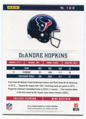 DeAndre Hopkins 2013 Panini Rookie & Stars Chrome Rookie Card Back
