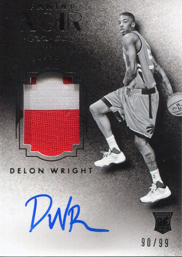 Delon Wright Autographed 2015-16 Panini Noir Rookie Jersey Card