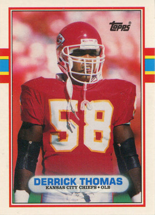 Derrick Thomas Unsigned 1989 Topps Rookie Card