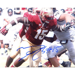 Mario Edwards Autographed Florida State Seminoles 8x10 Photo