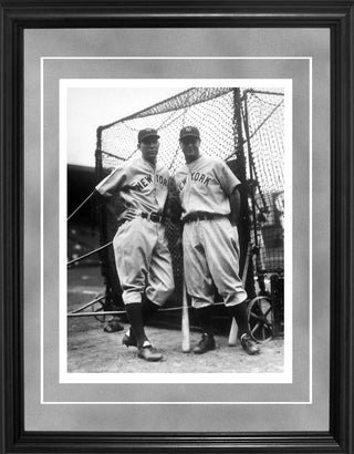 Bill Dickey and Lou Gehrig Framed Black & White 11x14 Photo
