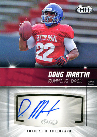 Doug Martin Autographed 2012 Sage Rookie Card