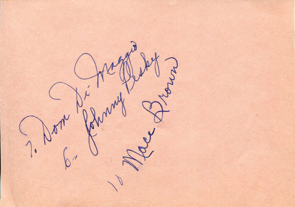 Dom DiMaggio & Others Autographed Cut (JSA)