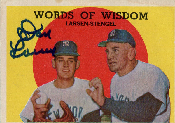 Don Larsen Autographed 1959 Topps Card