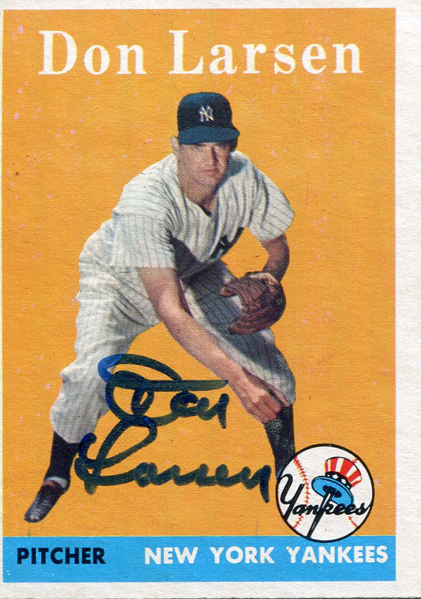 Don Larsen Autographed 1958 Topps Card