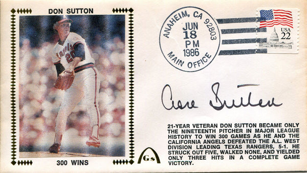 Don Sutton Autographed First Day Cover