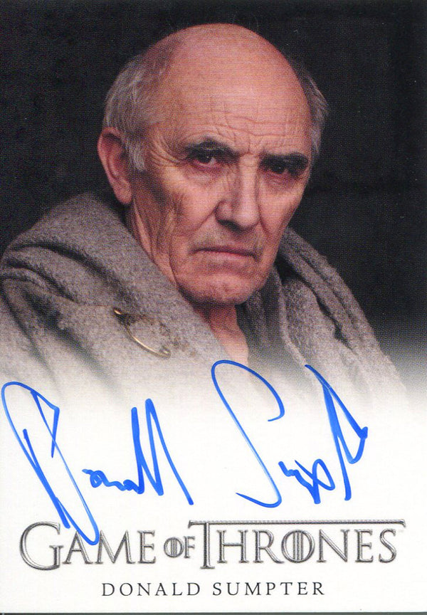 Donald Sumpter Autographed 2012 Game of Thrones Card