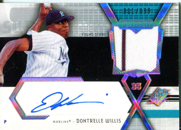 Dontrelle Willis Autographed 2004 Upper Deck SPX Signatures Card