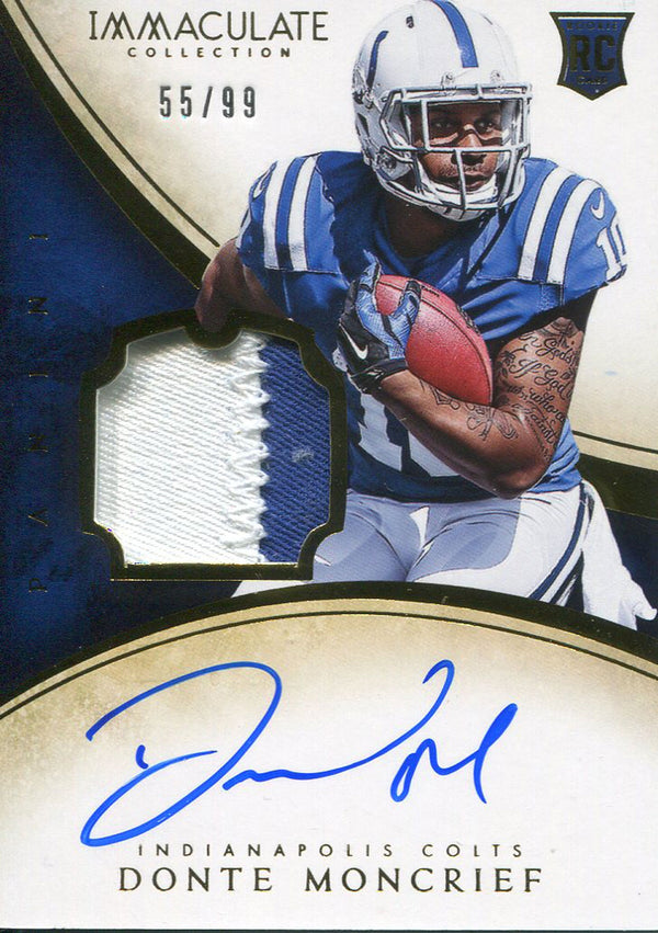Donte Moncrief Autographed 2014 Panini Immaculate Rookie Jersey Card