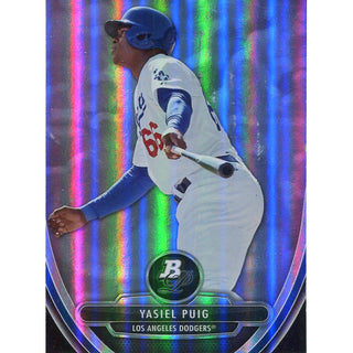 Yasiel Puig Unsigned 2013 Bowman Platinum Rookie Card
