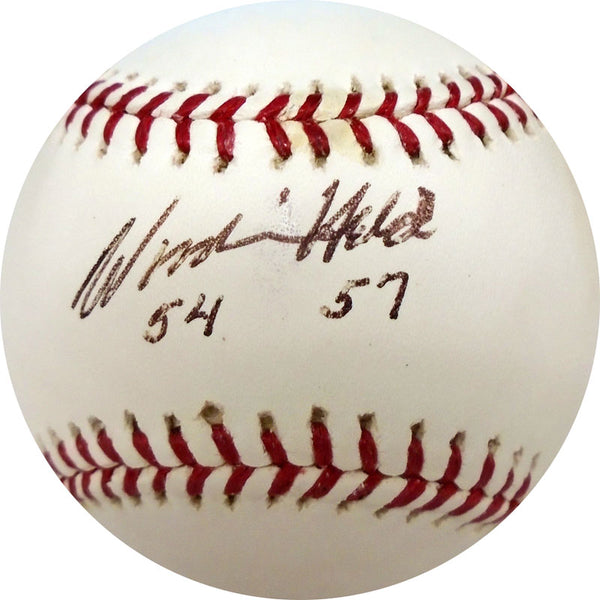 Woodie Held 54 57 Autographed Baseball (JSA)
