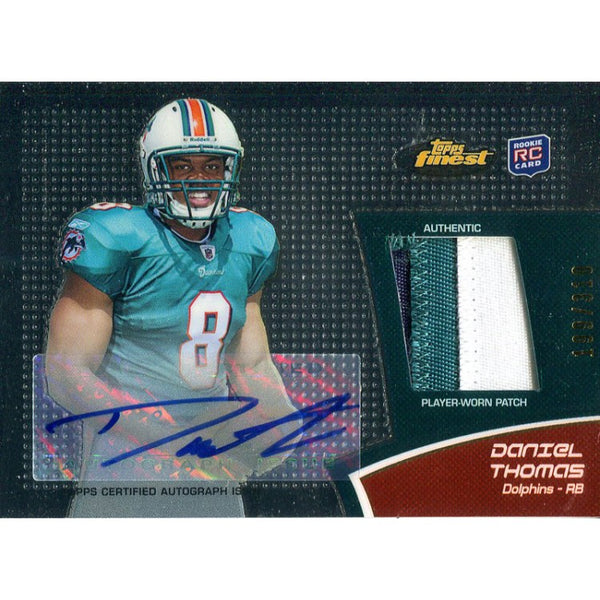 Daniel Thomas Autographed 2011 Topps Finest Rookie Jersey Card