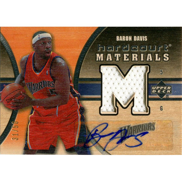Baron Davis Autographed 2005-2006 Upper Deck Jersey Card