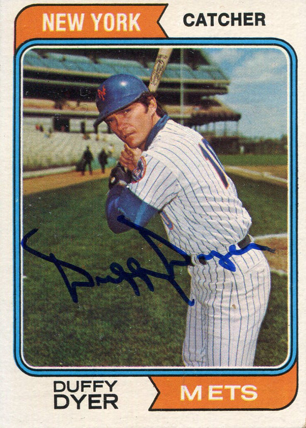Duffy Dyer Autographed 1974 Topps Card