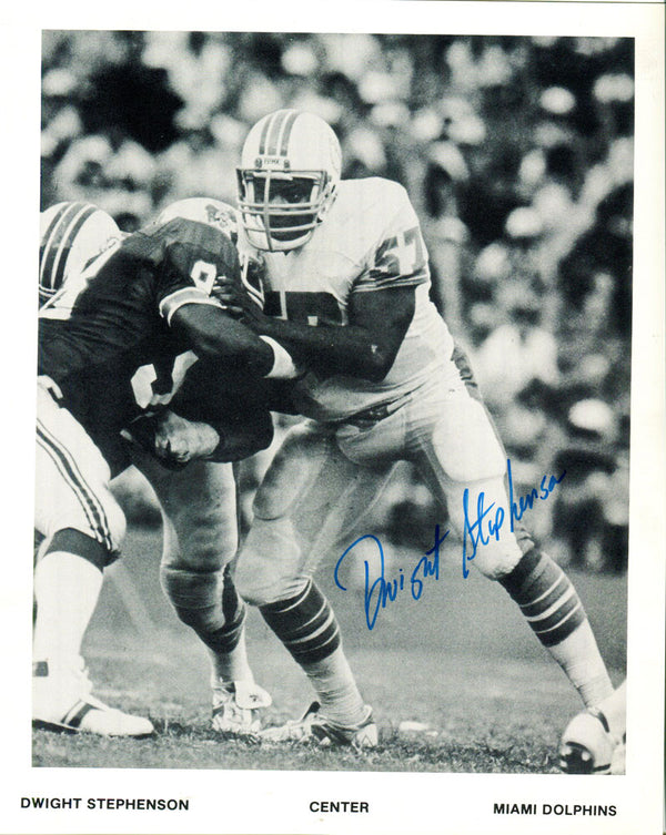 Dwight Stephenson Autographed Miami Dolphins 8x10 Photo