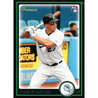 Mike Stanton Unsigned 2010 Bowman Rookie Card