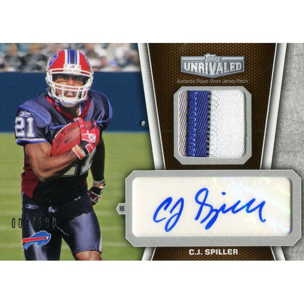 CJ Spiller Autographed 2010 Topps Unrivaled Rookie Jersey Card